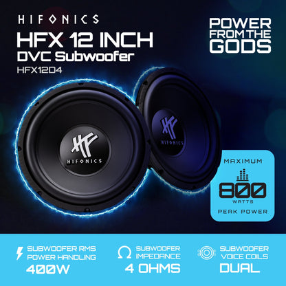 Hifonics 12" 800 Watt 4 Ohm DVC Car Audio Subwoofer Power Bass Sub (6 Pack) - Find Fresh Goods