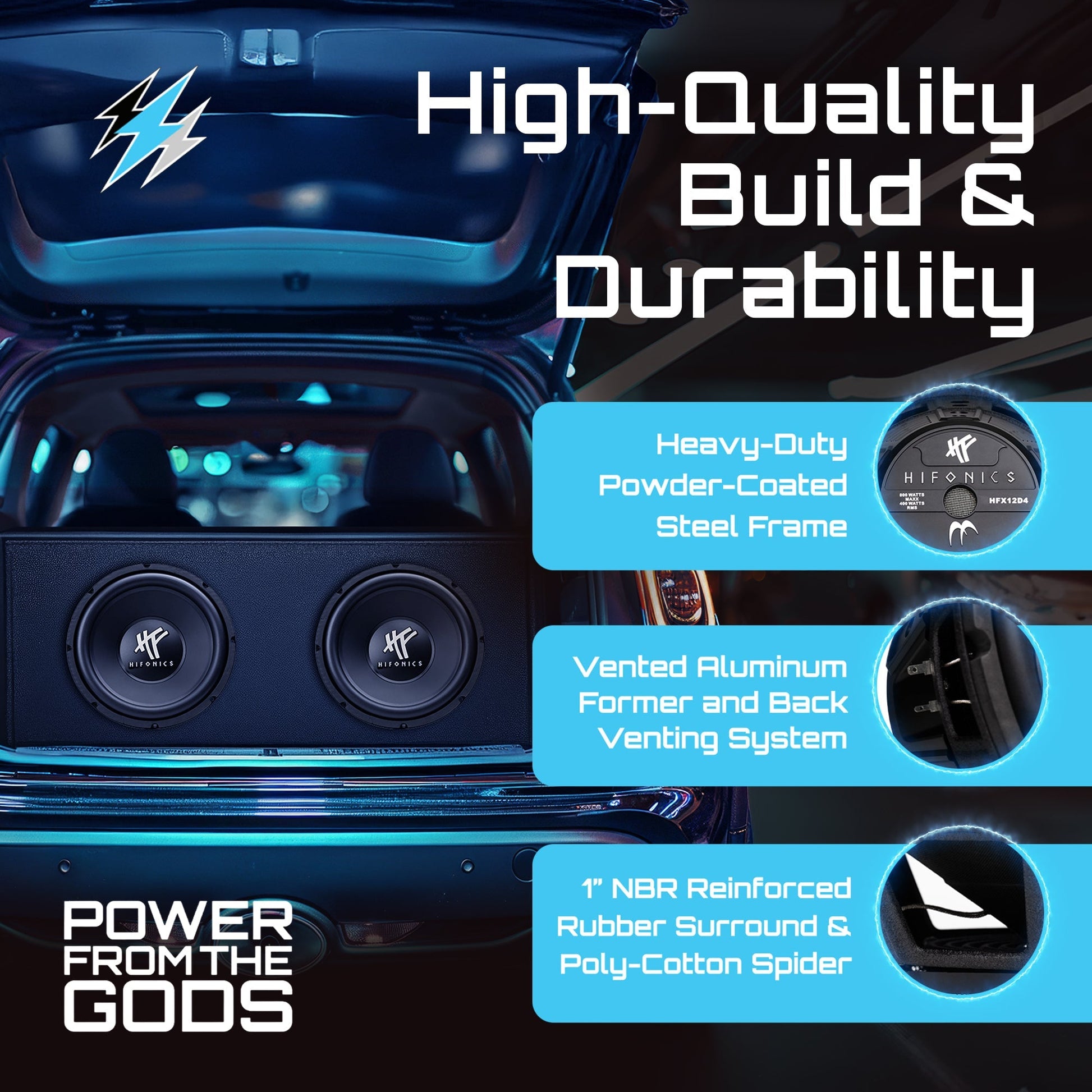 HIFONICS 12" 800 Watt 4 Ohm DVC Car Audio Subwoofer Power Bass Sub (8 Pack) - Find Fresh Goods