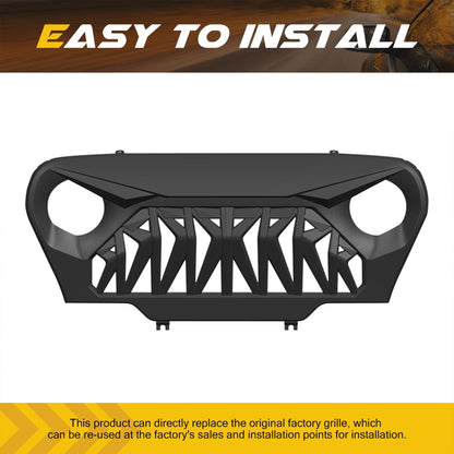 AMERICAN MODIFIED Shark Grille Compatible w/ 1997-2006 Jeep Wrangler TL or LJ - Find Fresh Goods