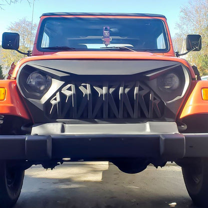 AMERICAN MODIFIED Shark Grille Compatible w/ 1997-2006 Jeep Wrangler TL or LJ - Find Fresh Goods