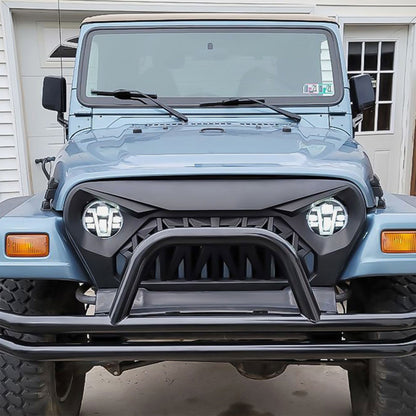 AMERICAN MODIFIED Shark Grille Compatible w/ 1997-2006 Jeep Wrangler TL or LJ - Find Fresh Goods