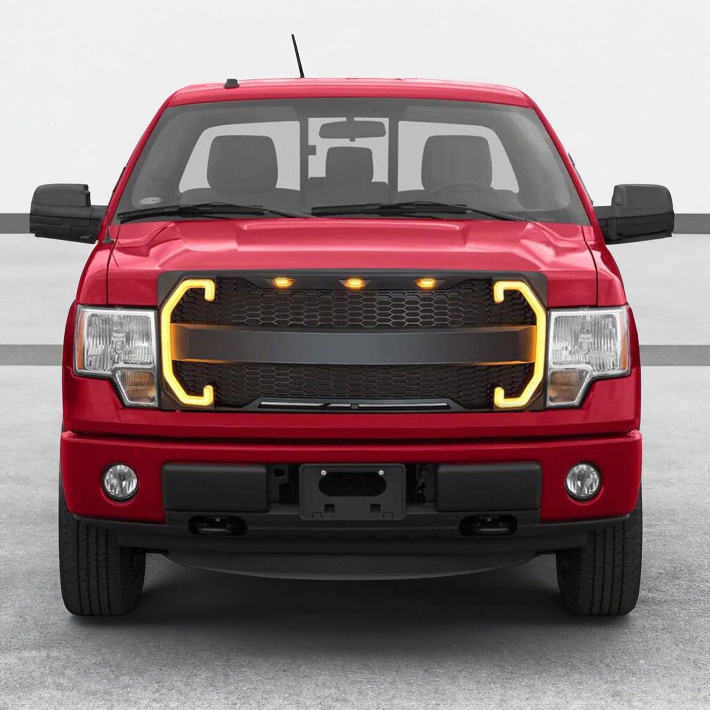 AMERICAN MODIFIED Raptor Style Mesh Grille w/Turn Lights for 2009-2014 Ford F150 - Find Fresh Goods