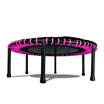 LEAPS & REBOUNDS 48" Mini Fitness Trampoline & Rebounder Gym Equipment, Pink
