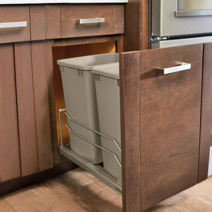 Rev-A-Shelf Double Pullout Trash Can 27 qt. w/ Soft-close, 53WC-1527SCDM-212