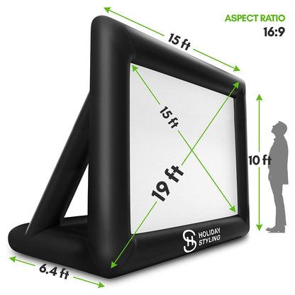 Holiday Styling 19 Foot Giant Movie Theater Inflatable Outdoor Projector Screen