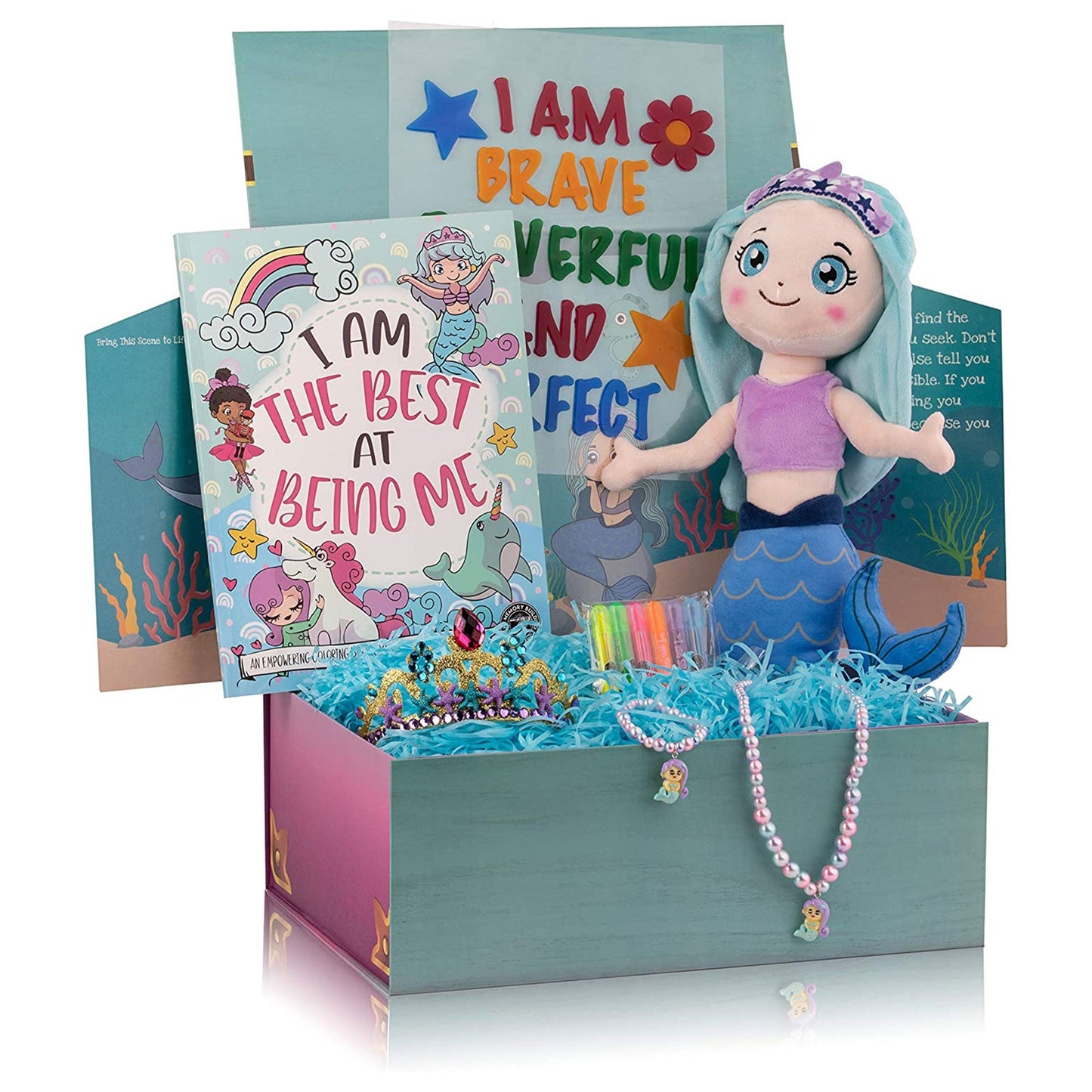 The Memory Building Company Large Mermaid Surprise Box for Kids Ages 6 and Up