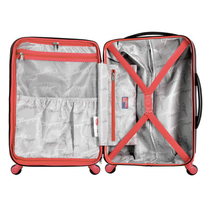 Olympia Apache II Hardcase 4 Wheel Spinner Suitcase 3 Piece Luggage Set, Red - Find Fresh Goods