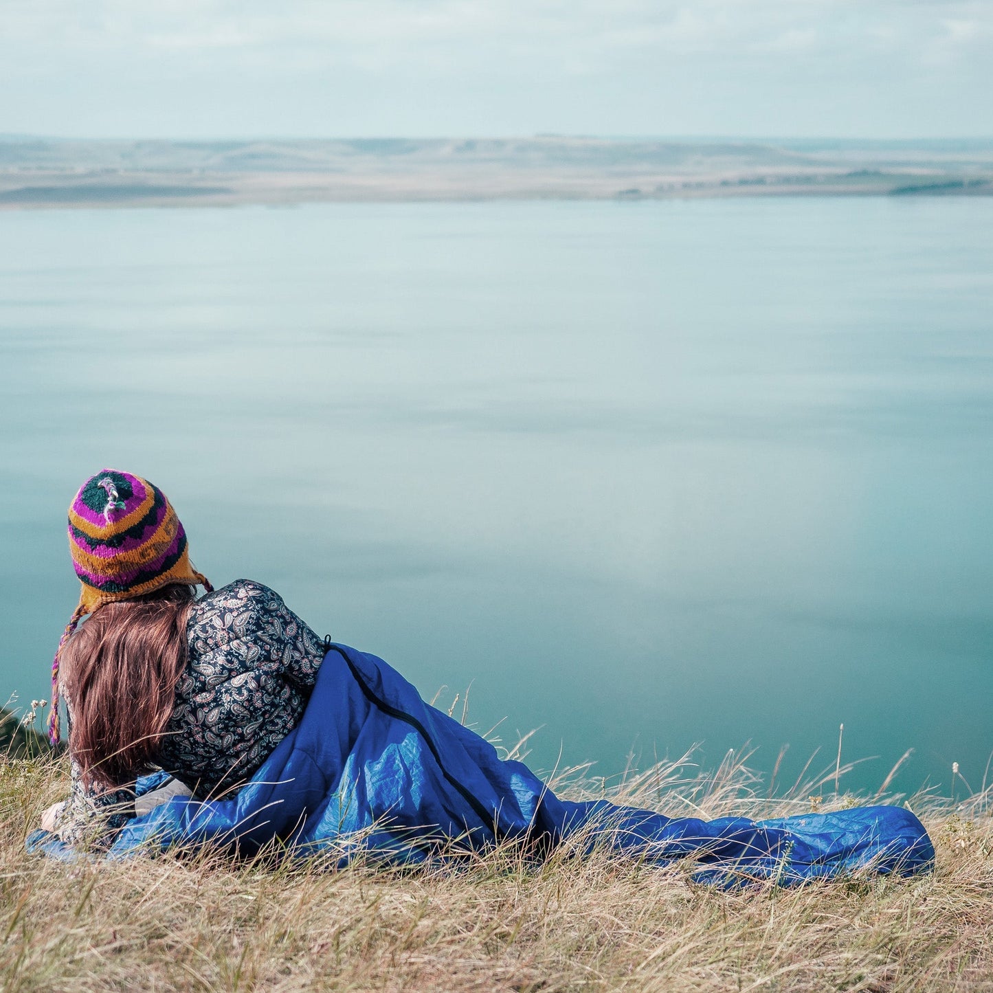 KingCamp 87x59" 2 Person 20 Degree Family Couple Sleeping Bag w/2 Pillows, Blue