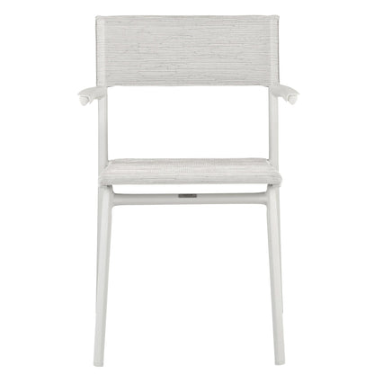 Lafuma Batyline Duo ORON Durable Outdoor Dining Armchair, Sand/Pebble (Set of 2)