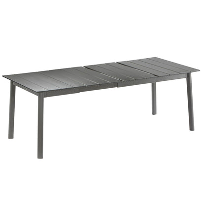 Lafuma ORON Extendable 6-8 Person Outdoor Aluminum Garden Dining Table, Titanium