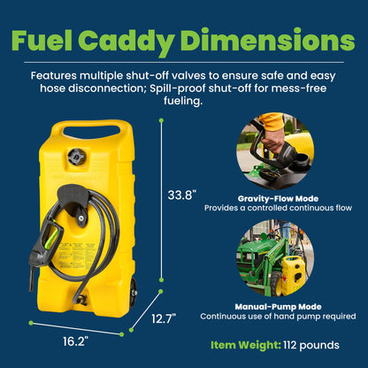 Scepter Flo N' Go Duramax 14 Gal Diesel Fuel Tank Container Caddy & Pump, Yellow - Find Fresh Goods