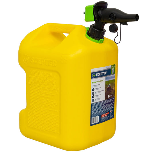 Scepter SmartControl Rear Handle Diesel Gas Container Jug, 5 Gal/18.9L, Yellow - Find Fresh Goods