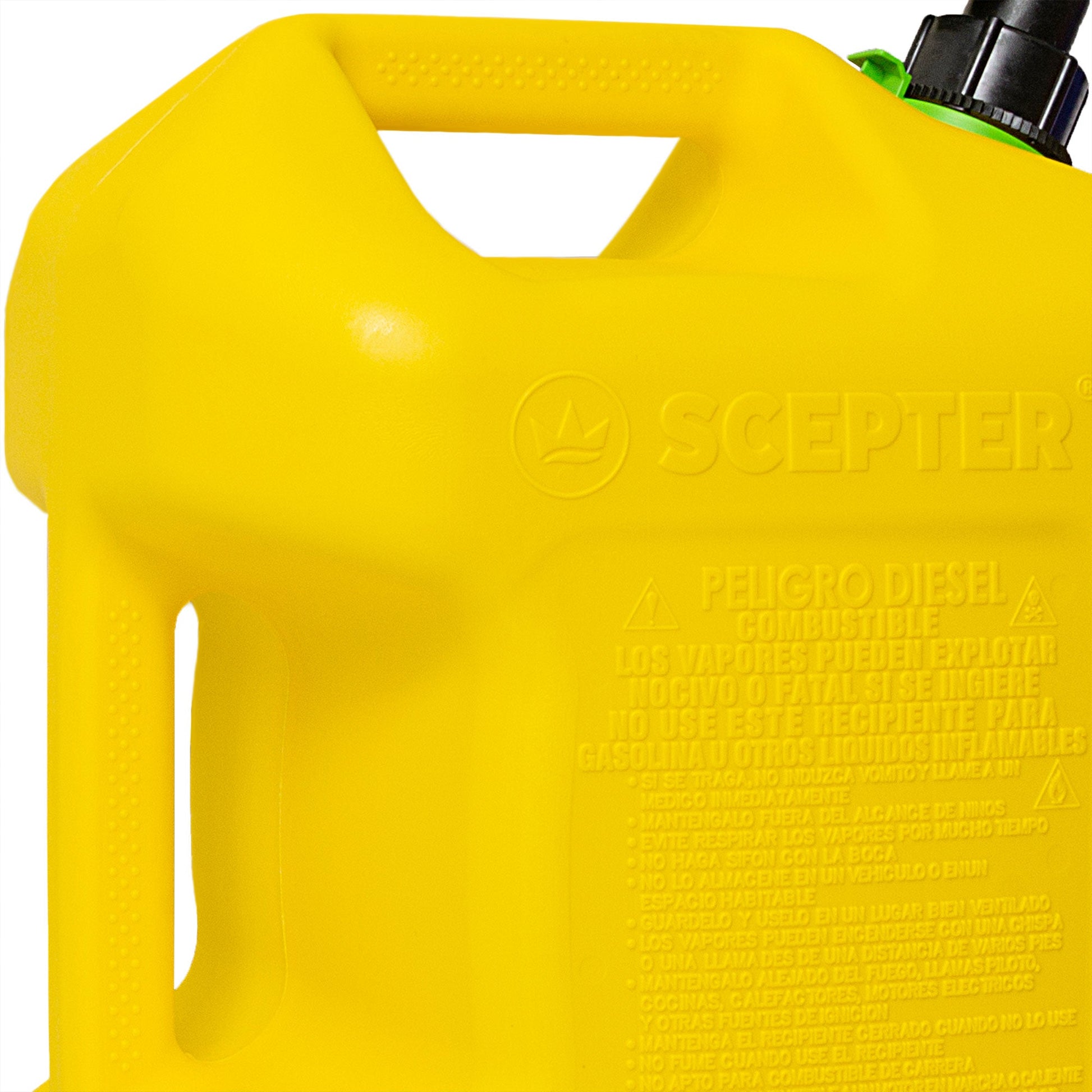 Scepter SmartControl Rear Handle Diesel Gas Container Jug, 5 Gal/18.9L, Yellow - Find Fresh Goods