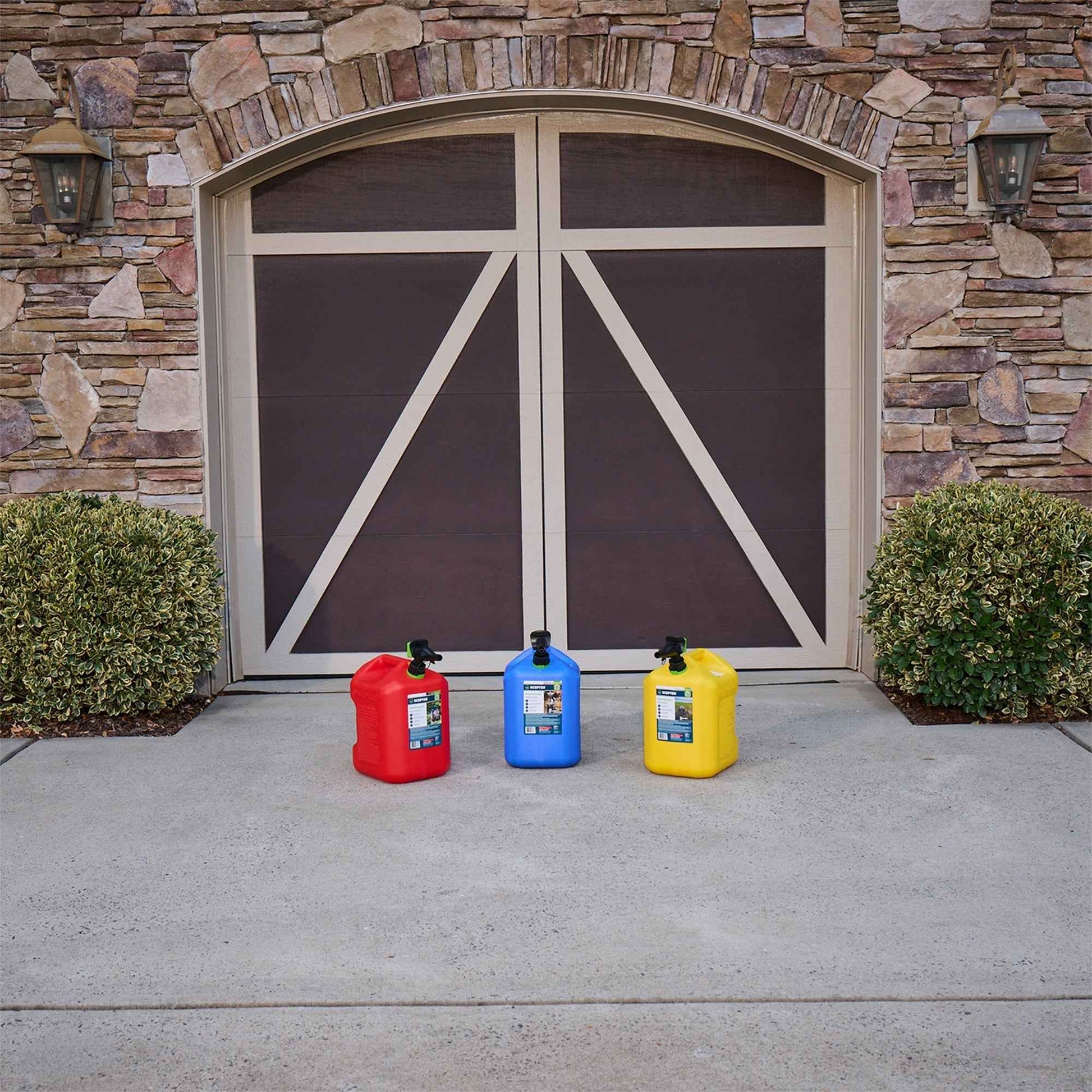 Scepter SmartControl Dual Handle Kerosene Can Container Jug, 5 Gal/18.9L, Blue