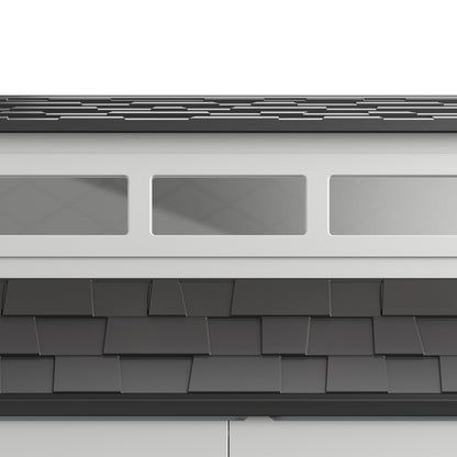 Rubbermaid 7x7 Ft Weather Resistant Resin Backyard Outdoor Storage Shed, Gray