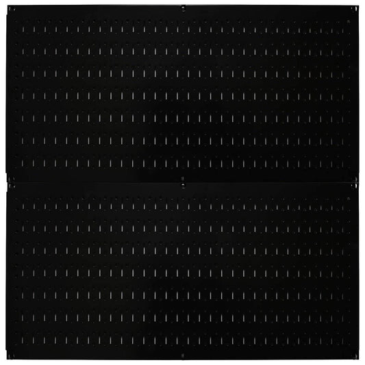 Wall Control 32" x 16" Horizontal Pegboard Garage Tool Organizer, Black (2 Pack)