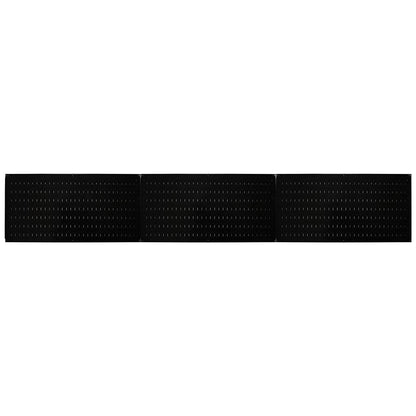 Wall Control 32" x 16" Horizontal Pegboard Garage Tool Organizer, Black (3 Pack)