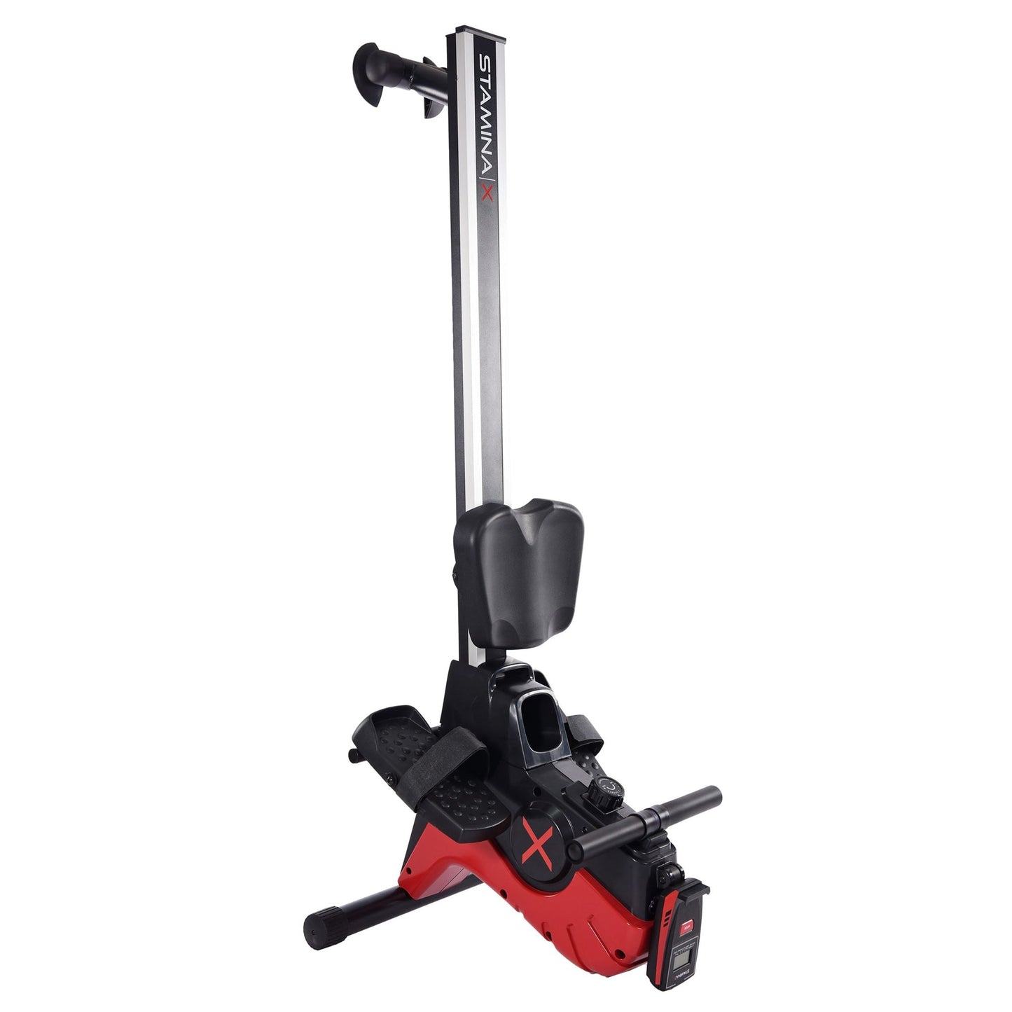 Stamina Products X Magnetic Compact Rowing Machine Rower, Black/Red