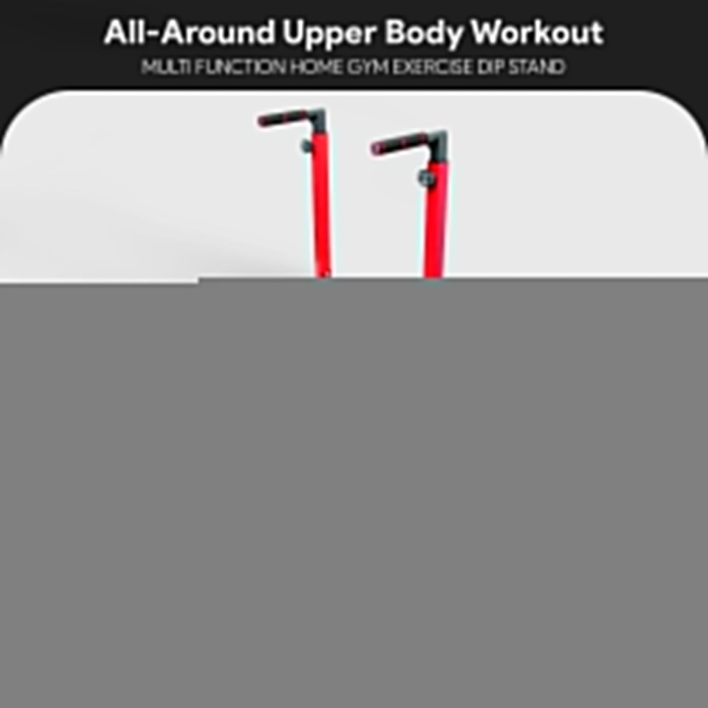 BalanceFrom Multi-Function Home Gym Exercise Dip Stand, 500lb Capacity, Red