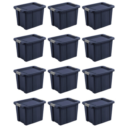 Sterilite 18 Gal Latching Tuff1 Stackable Storage Tote w/ Latching Lid, 12 Pack