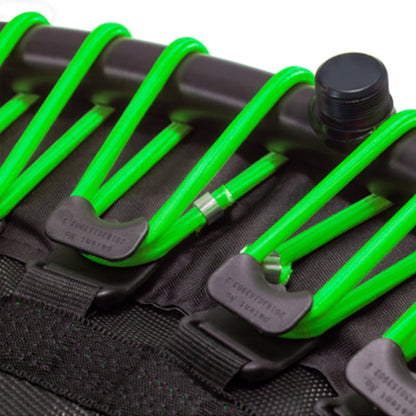 LEAPS & REBOUNDS 48" Adjustable Stability Bar with 48" Fitness Trampoline, Green