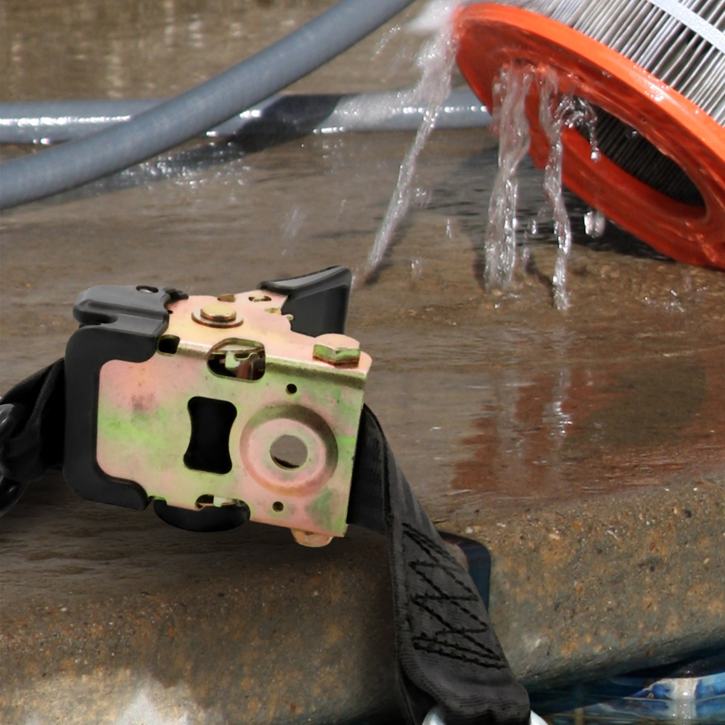 Camco 50030 Retractable Transom Tie Down Bolt On Straps, 2" x 5.5' (2 Straps) - Find Fresh Goods