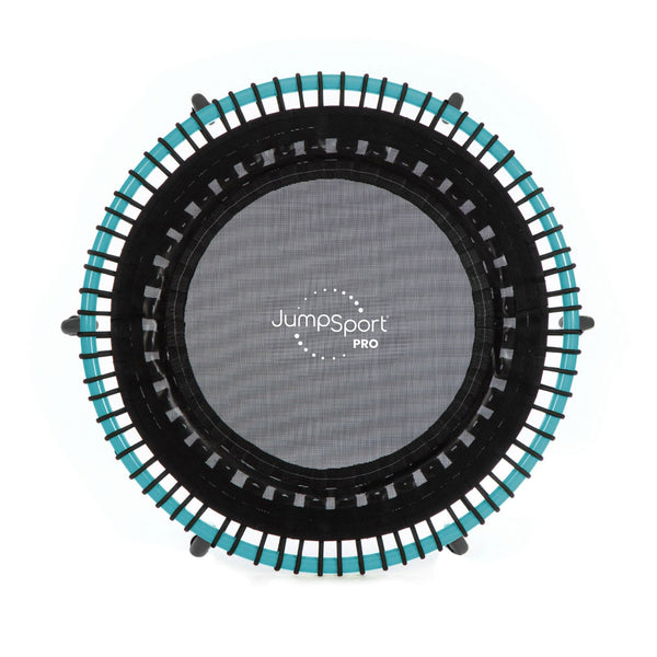 JumpSport 350 Pro Fitness 39 Inch Cardio Workout Indoor Trampoline, Teal/Black