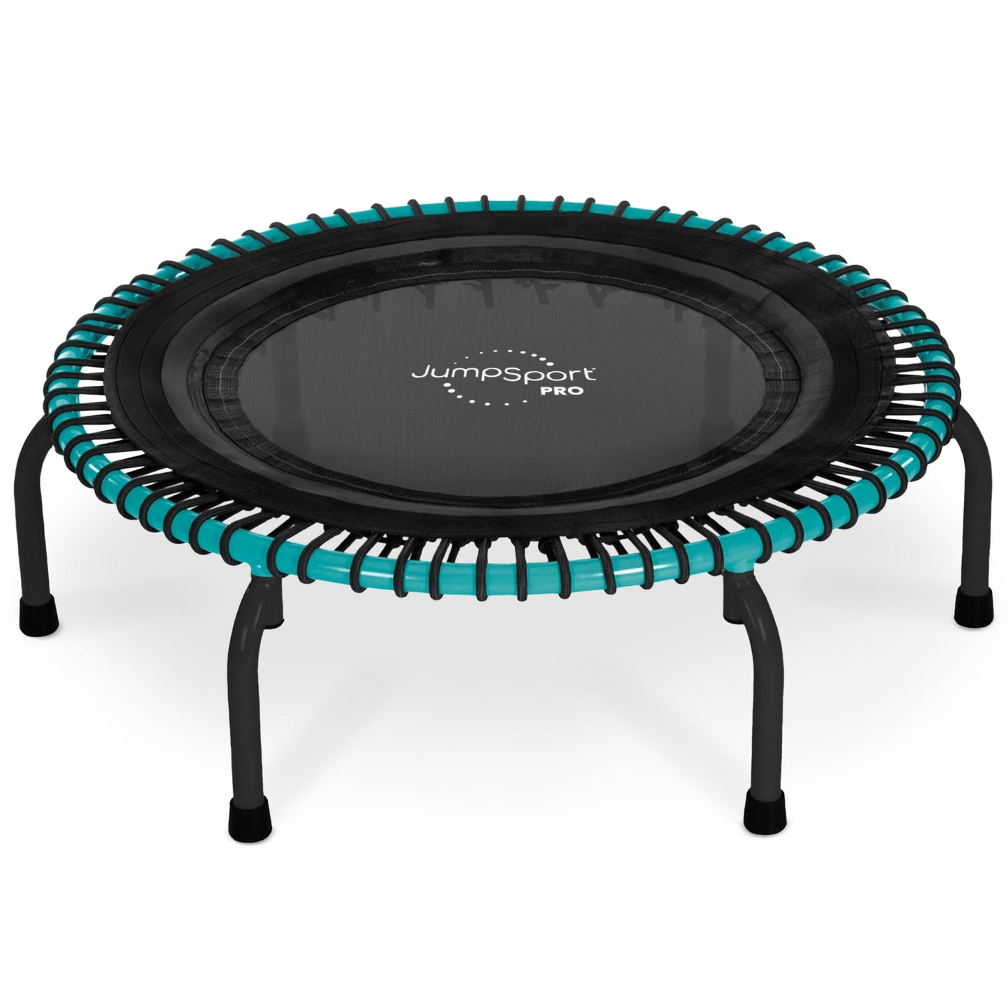 JumpSport 350 Pro Fitness 39 Inch Cardio Workout Indoor Trampoline, Teal/Black