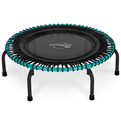 JumpSport 350 Pro Fitness 39 Inch Cardio Workout Indoor Trampoline, Teal/Black