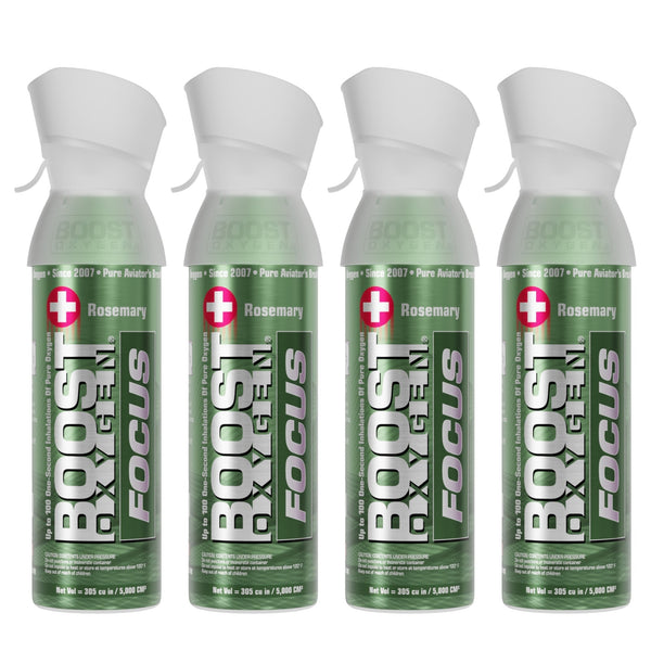 Boost Oxygen 5 L Think Tank Natural Portable Canned Oxygen, Rosemary (4 Pack)
