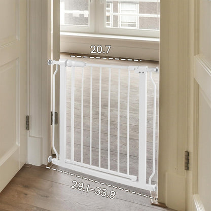BalanceFrom Walk-Thru Safety Gate for Baby and Pets, 29.1-33.8"W, 30"H, White