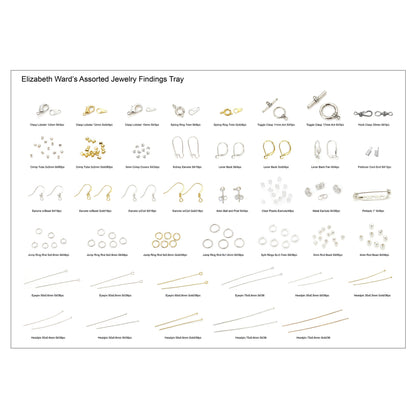 Bead Storage Solutions Elizabeth Ward 1,111pc Assorted Jewelry Findings Tray