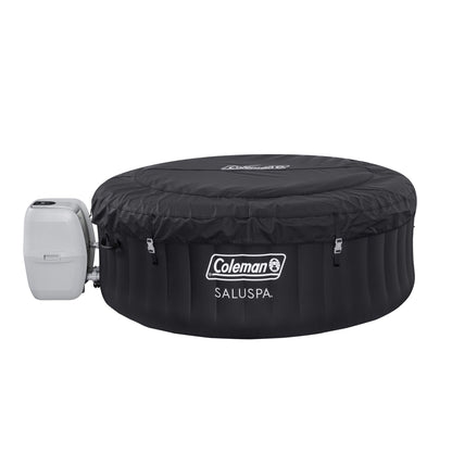 Coleman Miami AirJet Round Inflatable Hot Tub with EnergySense Cover, Black