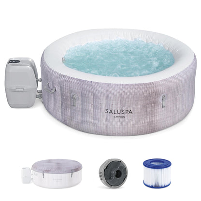 Bestway SaluSpa Cancun 2 to 4 Person Inflatable Hot Tub, Energy-Efficient Spa