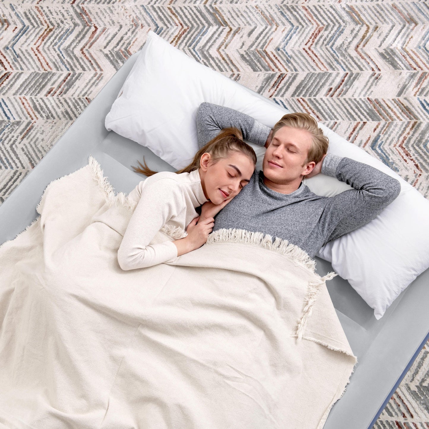 Bestway Tritech Airbed, Queen-Sized 20" Mattress with Built-In AC Pump, 2 Pack