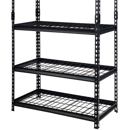 Pachira 36"W x 72"H 5 Shelf Steel Shelving for Home and Office Organizing, Black