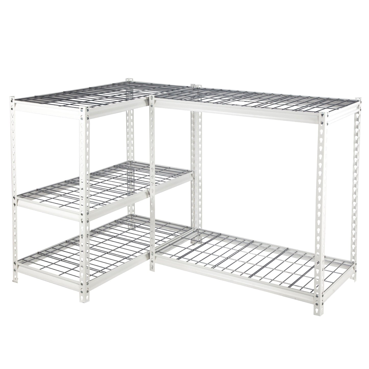 Pachira 48"W x 72"H 5 Shelf Steel Shelving for Home and Office Organizing, White