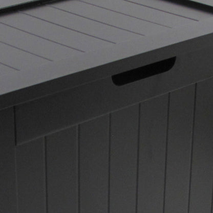 Redmon Country Wainscot Style Clothes Hamper, Laundry Basket with Lid, Black