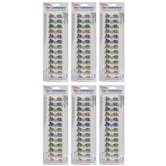 Elizabeth Ward Bead Storage Solutions 13 Piece Craft Storage Containers (6 Pack)