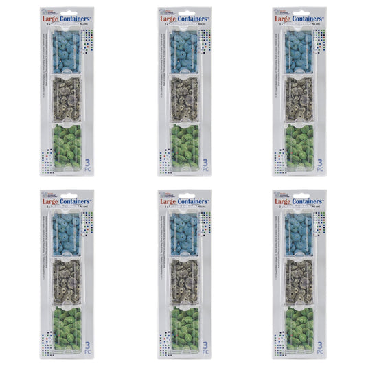 Elizabeth Ward Bead Storage Solutions 3 Piece Craft Storage Containers (6 Pack)