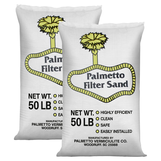 Palmetto Filter Sand for Residential Commercial Pool Filters, 50 lb (2 Pack)