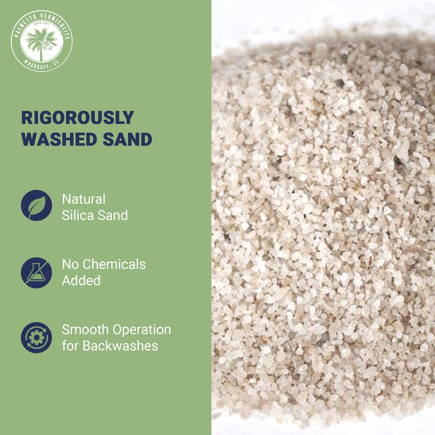 Palmetto Filter Sand for Residential Commercial Pool Filters, 50 lb (2 Pack)