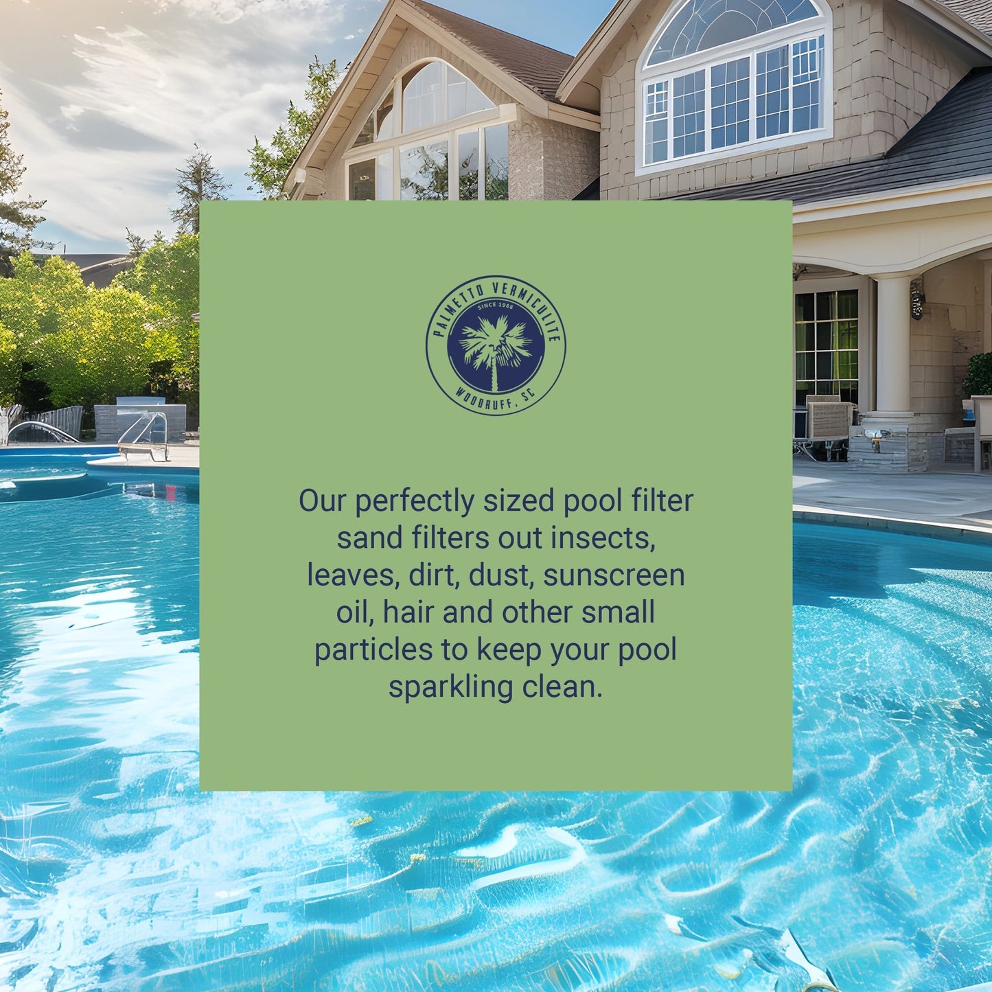 Palmetto Filter Sand for Residential Commercial Pool Filters, 50 lb (2 Pack)