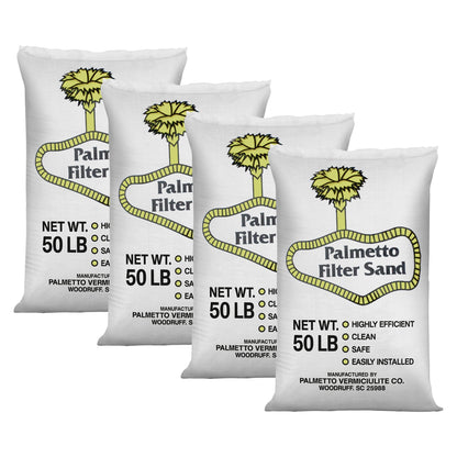 Palmetto Filter Sand for Residential Commercial Pool Filters, 50 lb (4 Pack)