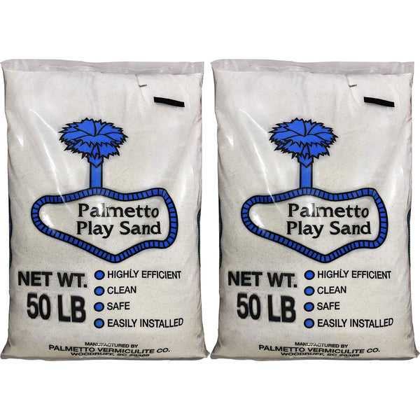 Palmetto Natural Play Sand for Sand Box & Play Areas, 50 Pounds, Creme (2 Pack)