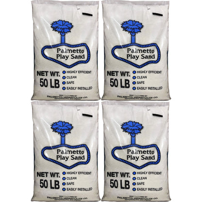Palmetto Natural Play Sand for Sand Box & Play Areas, 50 Pounds, Creme (4 Pack)