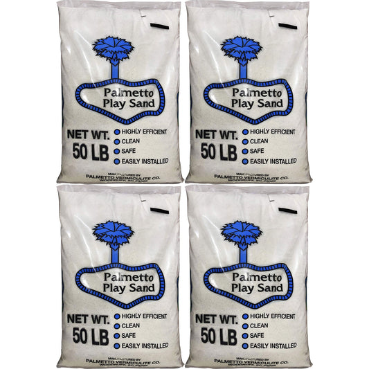 Palmetto Natural Play Sand for Sand Box & Play Areas, 50 Pounds, Creme (4 Pack)
