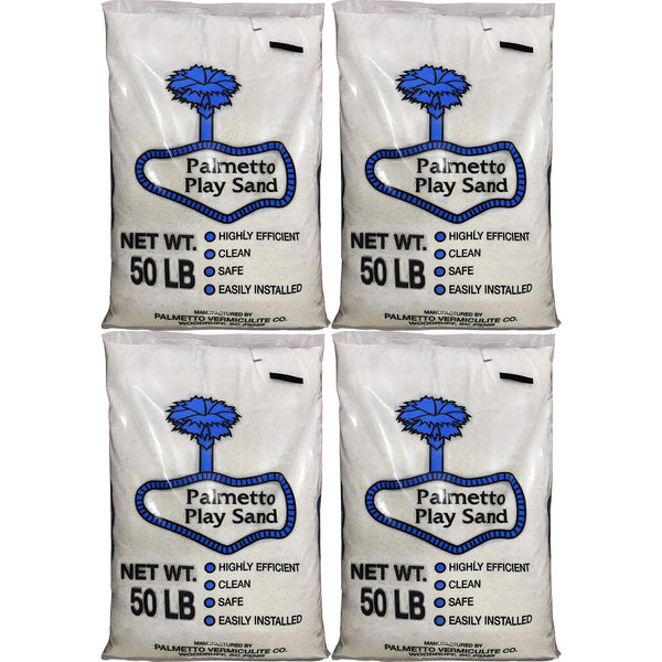 Palmetto Natural Play Sand for Sand Box & Play Areas, 50 Pounds, Creme (4 Pack)