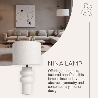 Villa Moda Nina-Hxy-1659 Table Lamp, White