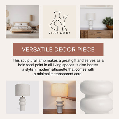 Villa Moda Nina-Hxy-1659 Table Lamp, White